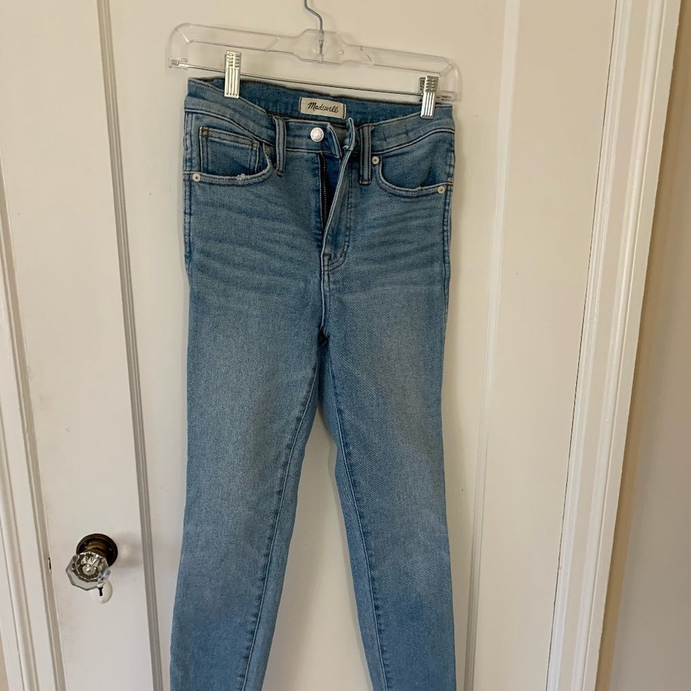 Light blue Madewell high rise skinny jeans, Size 26